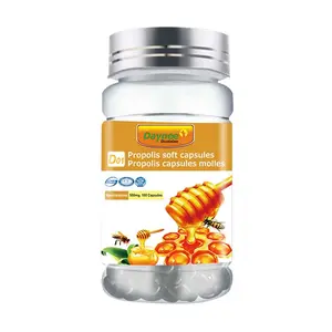 Cápsulas de propóleo de Daynee, suplemento vegano, desintoxicación intestinal de colon, cápsula blanda orgánica de hierbas dietéticas, cápsulas blandas de polen de abeja saludable