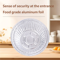 Contenant jetable en aluminium Lianrong de qualité alimentaire, capacité 220 ml, boîte à riz pour barbecue, pot épaissi avec couvercle en plastique moulé par pulpe