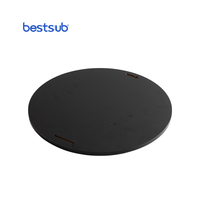 Plaque photo cadeau en MDF rond à bord noir Bestsub pour sublimation