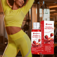 Gel Nettoyant Intime Bio à l'Acide Borique et à la Fraise pour Soins d'Hygiène Quotidienne, Antibactérien, Contrôle des Odeurs, Doux pour Femmes