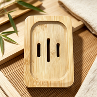 Porte-savon en bambou naturel de haute qualité, plateau de drainage pour lavabo de salle de bain, douche, écologique, zéro déchet, économiseur de savon