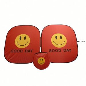 Promotional Gift Retractable Universal Size Custom Silver Polyester Sunshade with Storage Bag for Car with logo - Product Image 4