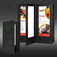 Couverture de menu de restaurant en carton rigide avec éclairage LED et logo