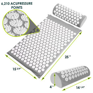 CZFIT Ensemble Tapis et Oreiller d'Acupression Éco-responsable, Tapis de <span class=keywords><strong>Yoga</strong></span> de Massage par Acupression à Pointes en Caoutchouc et Plastique, Vente en Gros - Product Image 4