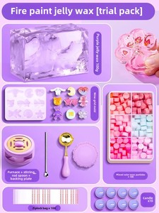 Jelly Wax DIY Craft <b>Kit</b> with Soft Plastic Cat Paw Mold Girls' Fun Squeezing <b>Resin</b> Toy - Product Image 6