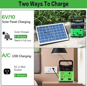 Générateur d'énergie solaire portable 10W, système d'énergie intelligent, fonction de charge de téléphone et radio MP3, 3 lumières avec kit d'éclairage solaire - Product Image 5