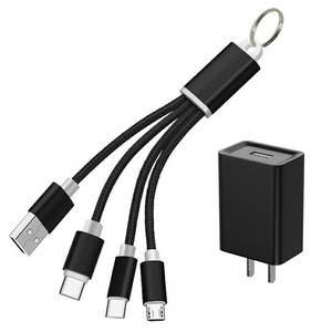 Juego de cables de carga multidispositivo universal 3 en 1 Dispositivos de carga Juego de adaptadores micro USB de 2, 3 en 1 - Product Image 1