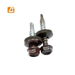สกรูเจาะยึดหลังคาหัวหกเหลี่ยมเคลือบสังกะสีจากจีน พร้อมแหวนรอง EPDM - Product Image 5