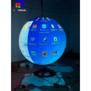 HD đầy đủ màu sắc hình cầu Màn hình <span class=keywords><strong>Globe</strong></span> Shape LED hiển thị mềm LED Tường Vòng Màn hình LED cho Mall - Product Image 1