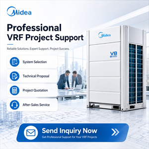 ระบบปรับอากาศ V8 Pro VRF 90kW R410A แบบปั๊มความร้อนเต็มรูปแบบ สำหรับโรงงานอุตสาหกรรมหนัก V8 VRF เครื่องปรับอากาศแบบรวมศูนย์ U - Product Image 6