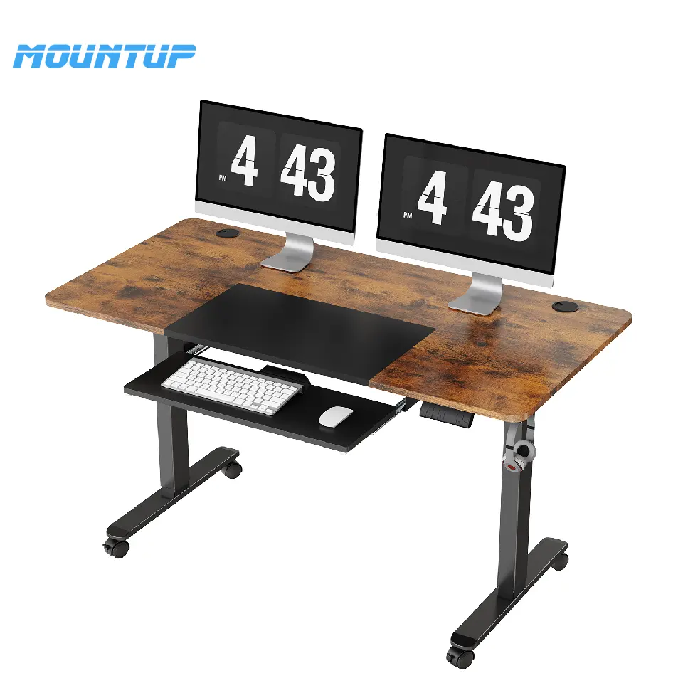 MOUNTUP meja berdiri 140*70cm, tinggi dapat disesuaikan duduk rumah meja kantor