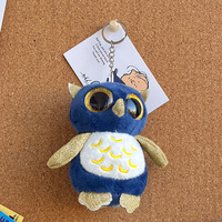 Mainan binatang boneka burung hantu bermata besar lucu kartun liontin gantungan kunci mewah peluch untuk anak-anak mesin cakar Al Por mayoret
