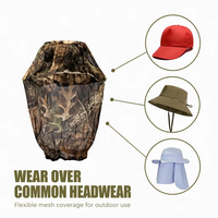 Masque tactique en maille polyester camouflage bionique, anti-moustiques, respirant, pour l'observation des oiseaux, couvre-chef pour homme, chasse en plein air, aventure 13