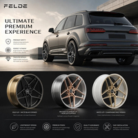 Jantes forgées concaves en alliage personnalisé 2 pièces 6061-T651 de 19 à 24 pouces, noir brillant, 5x114.3 8x170 pour Mazda RX-7 Audi RS7 Tesla Model-Y