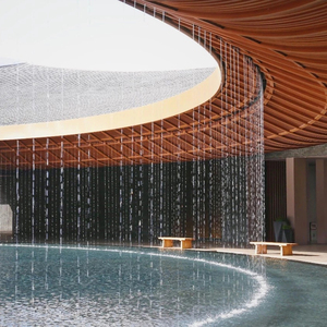 Fenlin Vòng nước mưa Rèm thép không gỉ đài phun nước ngoài trời tính năng nước hiện đại cho KHÁCH SẠN VƯỜN Plaza - Product Image 4