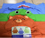 Impermeabile per bambini con cappuccio a forma di orso arancione, stile cartone animato, per uso esterno e campeggio - Product Image 3