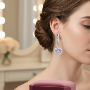 ALMA Rose <b>28mm</b> Women's Hypoallergenic Pendant Earrings - Product Image 3