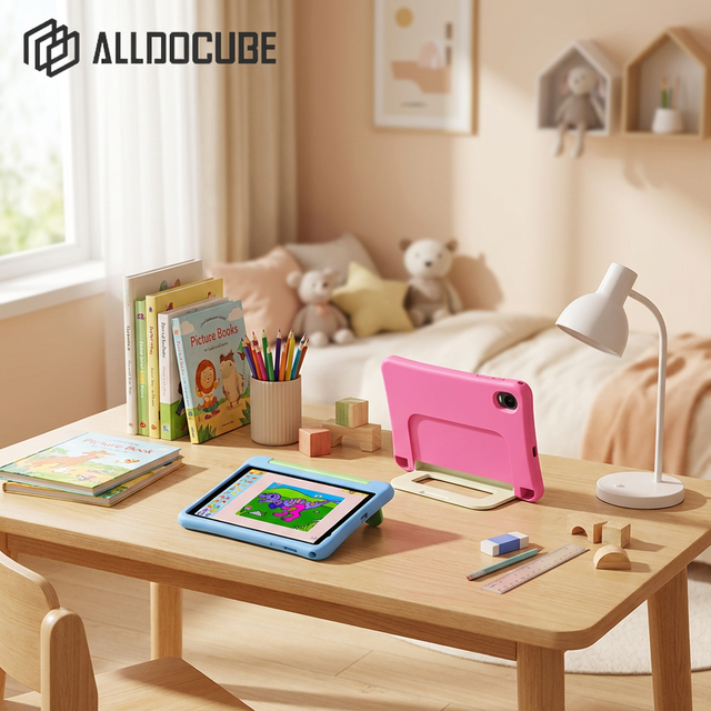 Alldocube Kido 8 Inch Kids Tablet Android 15 3GB 32GB WiFi Educational Learning Tablet PC for Children with Protective Case