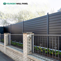 Panneaux de clôture extérieurs personnalisés en WPC pour villa, cour et jardin, usage domestique, cloisonnement