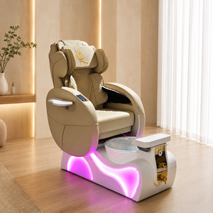Sillón de Pedicura Eléctrico Reclinable y Ajustable con Cuero PU, Lámpara LED y Sistema de Hidromasaje para Salón de Uñas y Spa - Product Image 4