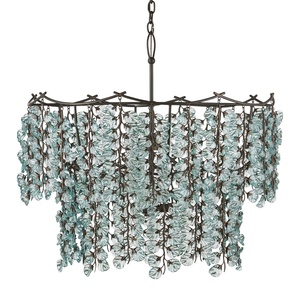 Lampadario Americano di Lusso <span class=keywords><strong>Contemporaneo</strong></span> a Due Livelli con Foglie in Vetro <span class=keywords><strong>per</strong></span> Decorazione Casa, Tavolo da Pranzo, Camera da Letto, <span class=keywords><strong>Soggiorno</strong></span> - Product Image 2