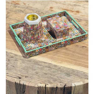 Ensemble de brûleurs Mubkhar en résine émaillée portable moderne de qualité exportatrice couvercle élégant et durable charbon de bois Oud écologique pour parfum d'intérieur - Product Image 2