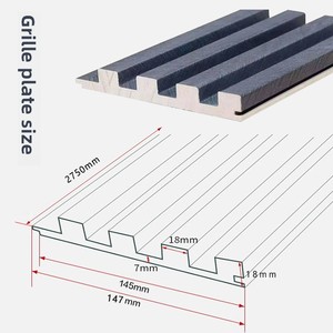 Pannelli a Griglia per Parete TV in Legno Massello di Pino, Design Minimalista Senza Vernice, 2,75m, Vendita all'Ingrosso - Product Image 3