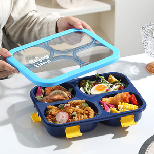 Contenitore per Pranzo Studenti, Semplice e Portatile, con Scomparti Sigillati, Chiusura a Scatto, Antisgocciolamento, con Posate - Ideale per Pasti al Lavoro/Scuola - Product Image 2