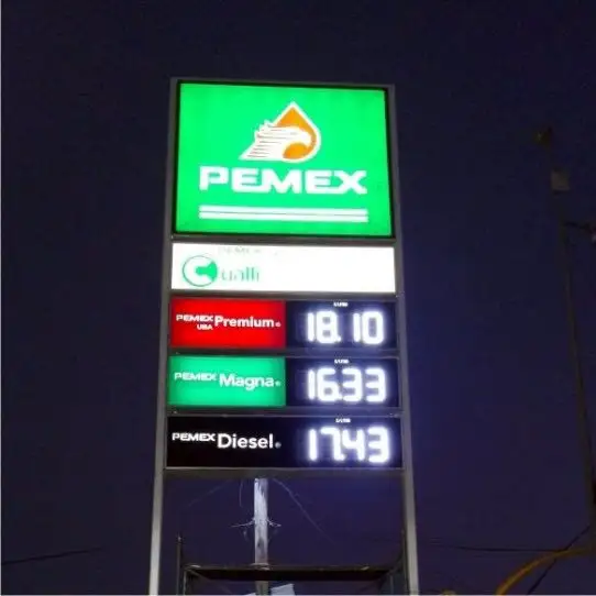 16 pollici a led gas prezzo del carburante segno 7 segmenti display a led di grandi dimensioni prezzo digitale pannello di visualizzazione