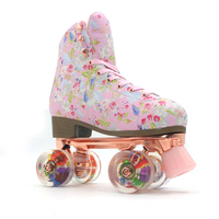 Patins à roulettes Freestyle personnalisés en gros, patins à roulettes à roues PU entièrement lumineuses, patins à roulettes à double rangée de roues clignotantes