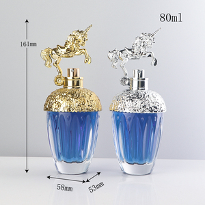 Sang Trọng 80Ml Rỗng Nước Hoa Chai Thủy Tinh Unicorn Theo Chủ Đề Cap Hạt dẻ Hình Nước Hoa Phun Container Eau De Parfum Chai - Product Image 6