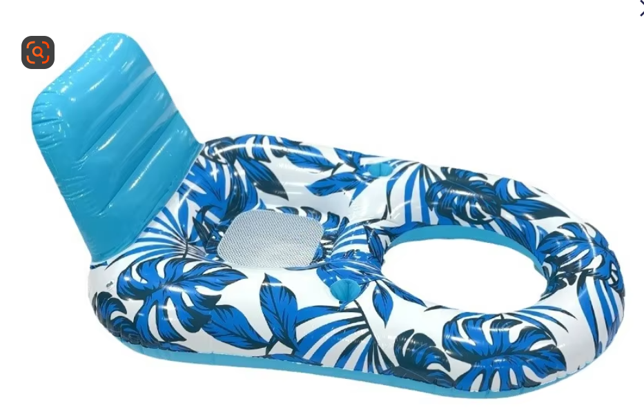 Sillón flotante con diseño de hojas.