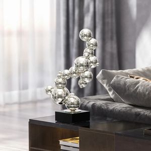 تمثال أرنب جالس طويل الأذنين من الفولاذ المقاوم للصدأ بتصميم آرت ديكو، ديكور فاخر للمنزل والمكتب، قطعة معدنية راقية للطاولة - Product Image 4