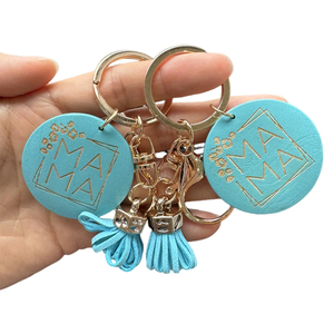 Custom Shape Wood Keychain with Logo Engraving Factory-Built Blank Wooden Keyring