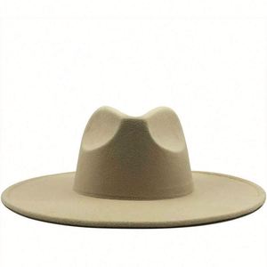 Men High Quality Custom Wool Wide Brim Felt Fedora Hats Unisex Wholesale - Product Image 3