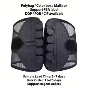 Ceinture de soutien lombaire légère et respirante avec système de poulies à double plaque en PP et sangles réglables pour le sport et les longues périodes assises - Product Image 2