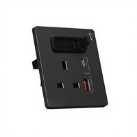 Prise murale universelle à charge rapide PD 20W avec 2/3 prises USB-A et USB-C, multifonctionnelle pour la maison/le bureau