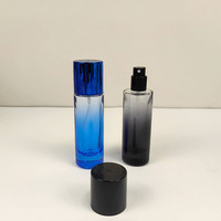 Runde Farbverlauf Schwarz Weiß 30ml Tragbare Reise zylinders ch raube Hals Parfum flasche Nachfüllbare Klarglas-Sprüh flasche