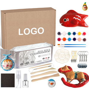 Art Air Dry Modeling Clay DIY Poterie Clay Kit Adulte Débutant Home Pottery Kit. Kit de bricolage adulte, argile molle auto-<span class=keywords><strong>durcissante</strong></span> - Product Image 1