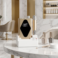 Machine à ongles sans fil professionnelle en aluminium personnalisée, rechargeable, pour salon, polisseuse à ongles, logo personnalisé disponible (US)