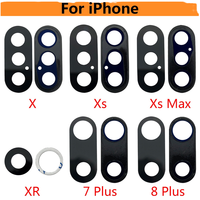 Couvercle d'objectif en verre de caméra arrière pour iphone 6 6s 7 8 Plus X XS MAX XR 11 12 Pro Max 12 Mini avec support de cadre