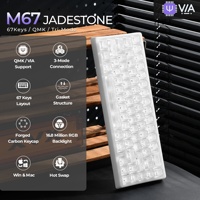 Teclado Mecánico Trimodal XVX M67 JadeStone de Carbono Forjado con Retroiluminación RGB Inalámbrico 2.4G y Teclas IMD-Tech