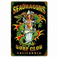 Personnalisé Vintage Garage Décoratif Rétro Métal Tin Sign Plaque Classique Océan Plage Surf Club Abstrait Personnalisé Poster