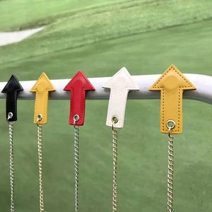 Soportes de tee de golf delanteros de cuero PU YY, duraderos y altos, con cadena y colgador magnético de cuero con flecha, ideales para regalos - Product Image 3