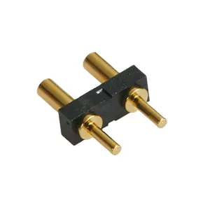 Pogo Pin Connectors China Manufacturing 4pin Pitch4.0mm H8.5mm Electronic Brass 27 Super Video Connector 4 Pins Male Metal DC12V