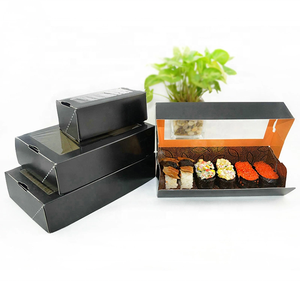 Custom Logo Size Greaseproof Compostable Paper Boxes with Handle for Sushi Fruit Salad French Fries &amp; Chicken-Aseptic Design - Product Image 3