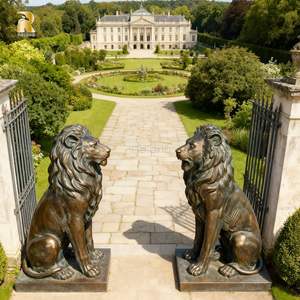 RELONG Décoration extérieure de jardin de <span class=keywords><strong>manoir</strong></span> de luxe Grande paire de statues de lion en bronze à vendre - Product Image 5