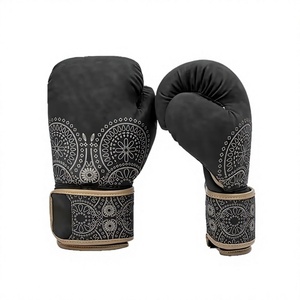 Guantes de boxeo de cuero profesional para hombres jóvenes con absorción de humedad y cierre de gancho y bucle Precio razonable - Product Image 1