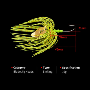 WEI 10g 45mm plongée lèvre métal Spinner tête de gabarit leurre appâts artificiels pêche océan bateau poisson-chat marlin brochet morue carpe <span class=keywords><strong>perche</strong></span> - Product Image 3
