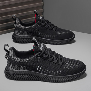 Zapatos Deportivos para Hombre, con Amortiguación, Antideslizantes, Parte Superior de Malla y PU, Cierre sin Cordones, Entresuela Ligera de Goma, para Caminar, para Todas las Temporadas - Product Image 2